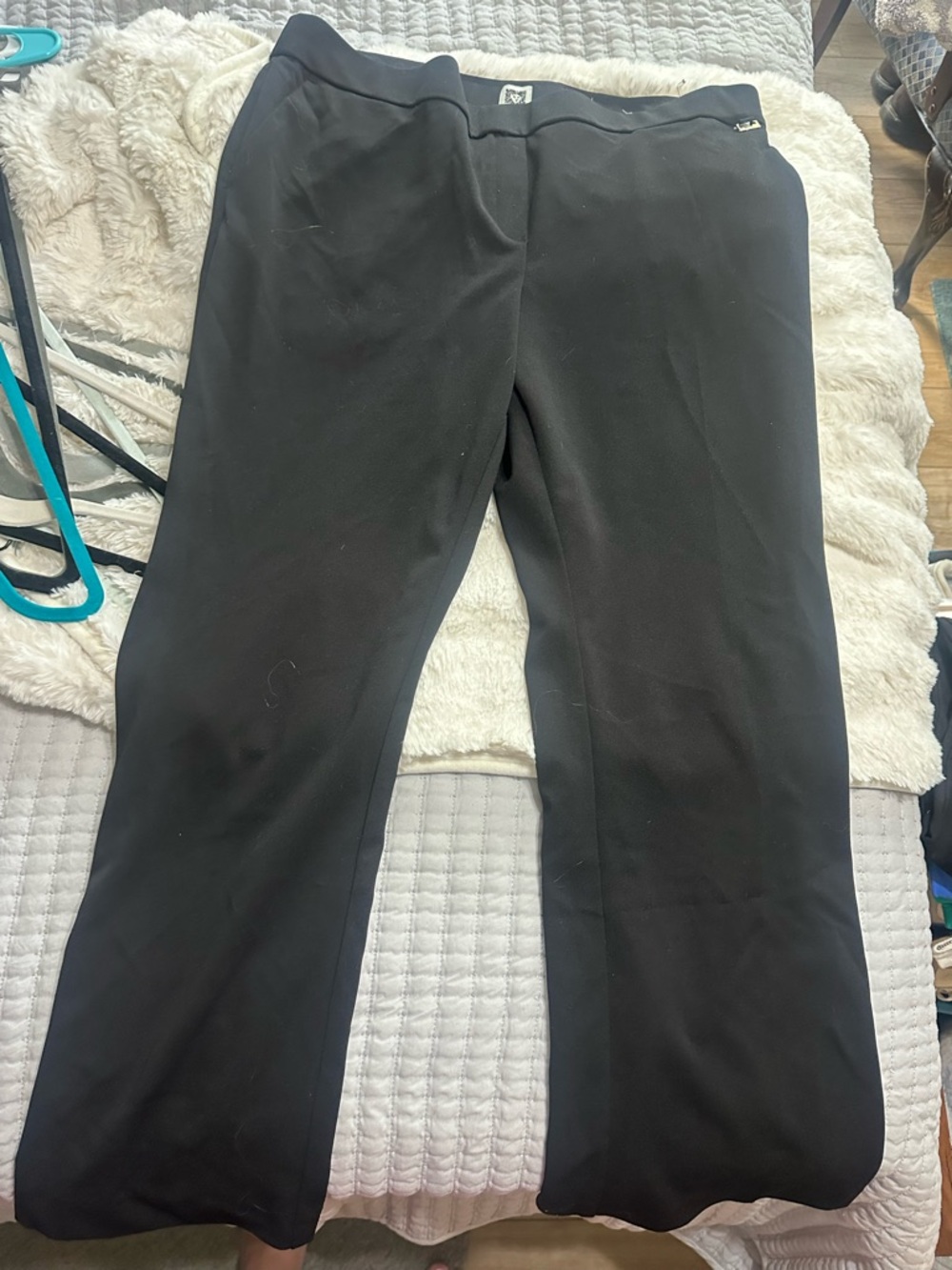 Anne Klein Black Elastic Waist Pants